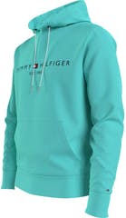 Tommy Logo Hoody - Miami Aqua